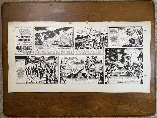 Defense of Baltimore: An Old Glory Story 11/16/58 Original Art Illustration | Fletcher Studio