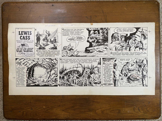 Lewis Cass: An Old Glory Story 7/26/59 Original Art Illustration | Fletcher Studio