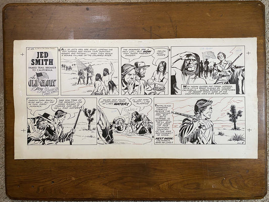 Jed Smith: An Old Glory Story 10/25/59 Original Art Illustration | Fletcher Studio