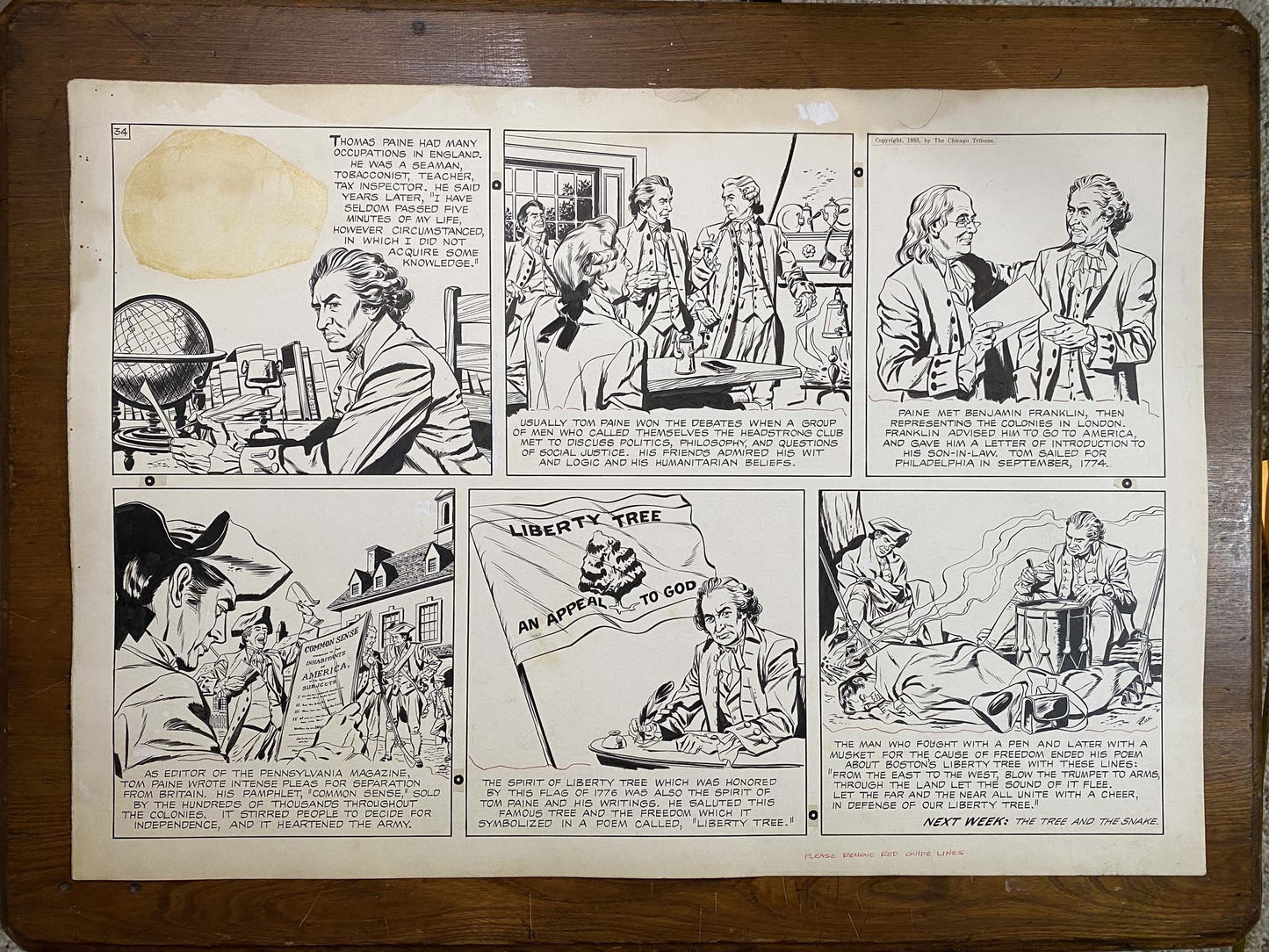 The Old Glory Story: History of the American Flag 9/19/53 Original Art Illustration | Fletcher Studio