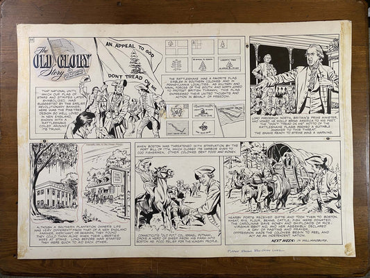 The Old Glory Story: History of the American Flag 9/26/53 Original Art Illustration | Fletcher Studio