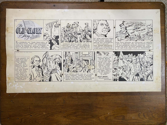 The Old Glory Story: History of the American Flag 10/10/53 Original Art Illustration | Fletcher Studio