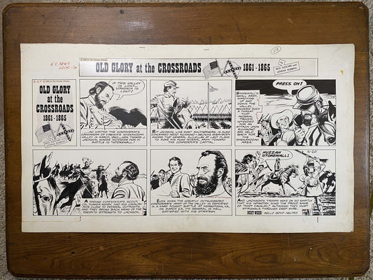 Old Glory at the Crossroads 5/20/62 Original Art Illustration | Fletcher Studio