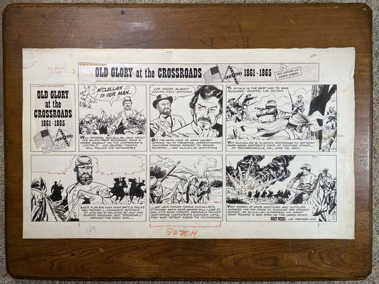 Old Glory at the Crossroads 7/1/62 Original Art Illustration | Fletcher Studio