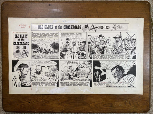 Old Glory at the Crossroads 9/2/62 Original Art Illustration | Fletcher Studio