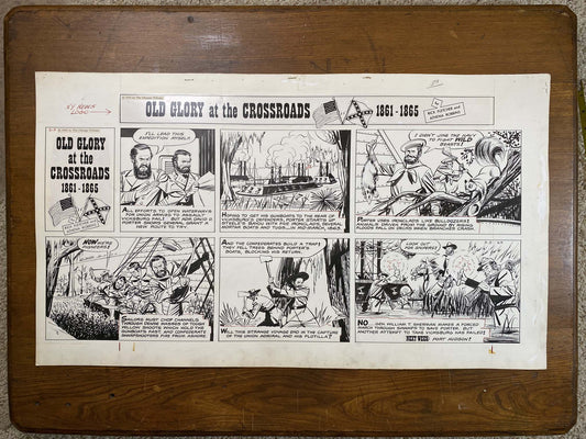 Old Glory at the Crossroads 3/3/63 Original Art Illustration | Fletcher Studio