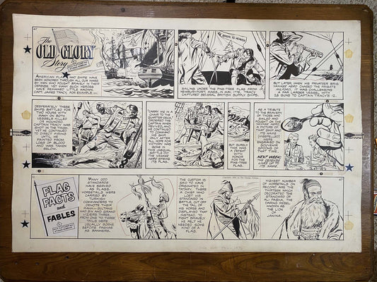 The Old Glory Story: History of the American Flag 12/19/53 Original Art Illustration | Fletcher Studio