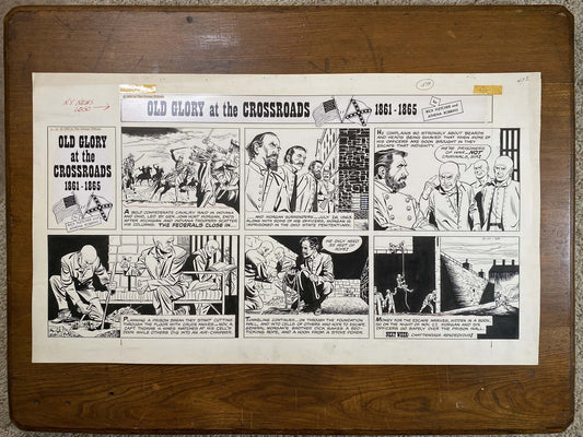 Old Glory at the Crossroads 11/10/63 Original Art Illustration | Fletcher Studio