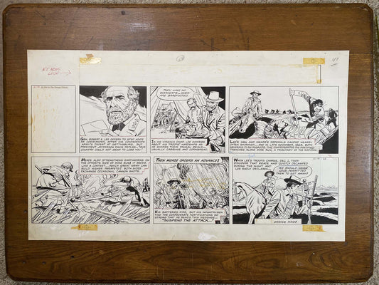 Old Glory at the Crossroads 12/15/63 Original Art Illustration | Fletcher Studio