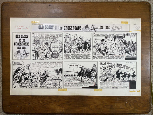 Old Glory at the Crossroads 3/22/64 Original Art Illustration | Fletcher Studio