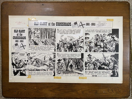 Old Glory at the Crossroads 5/17/64 Original Art Illustration | Fletcher Studio