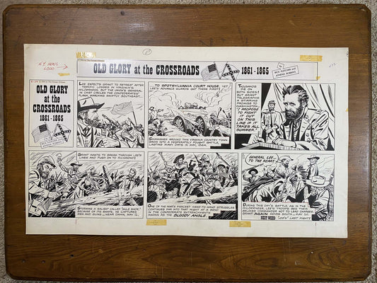 Old Glory at the Crossroads 5/24/64 Original Art Illustration | Fletcher Studio