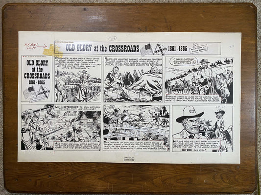 Old Glory at the Crossroads 6/21/64 Original Art Illustration | Fletcher Studio