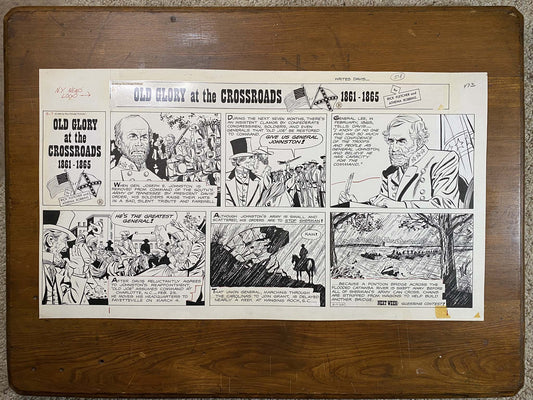 Old Glory at the Crossroads 3/7/65 Original Art Illustration | Fletcher Studio