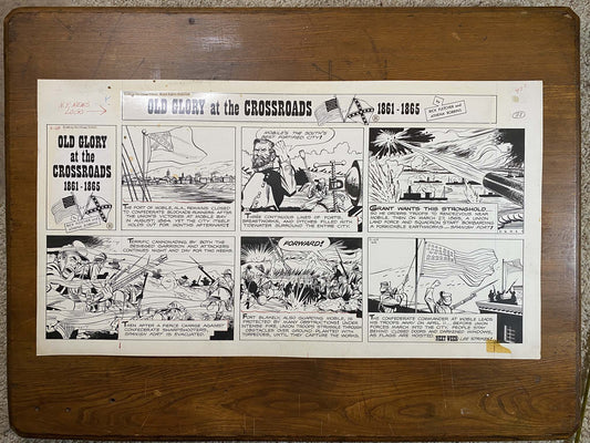 Old Glory at the Crossroads 3/28/65 Original Art Illustration | Fletcher Studio