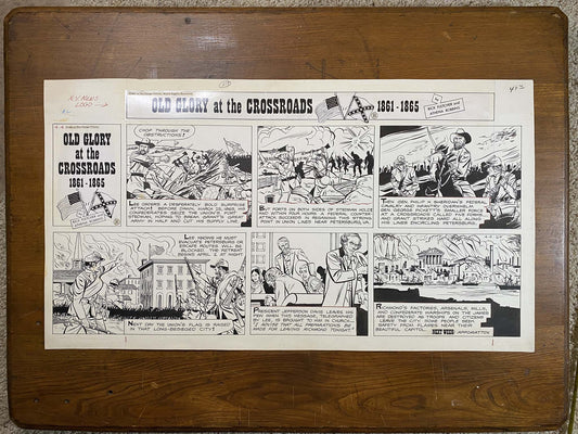 Old Glory at the Crossroads 4/4/65 Original Art Illustration | Fletcher Studio