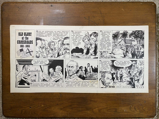 Old Glory at the Crossroads 4/25/65 Original Art Illustration | Fletcher Studio