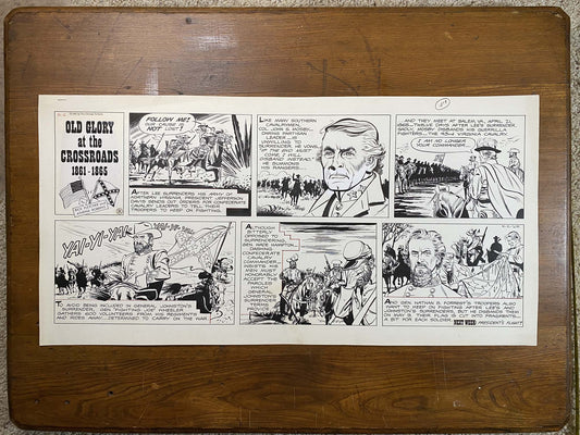 Old Glory at the Crossroads 5/2/65 Original Art Illustration | Fletcher Studio
