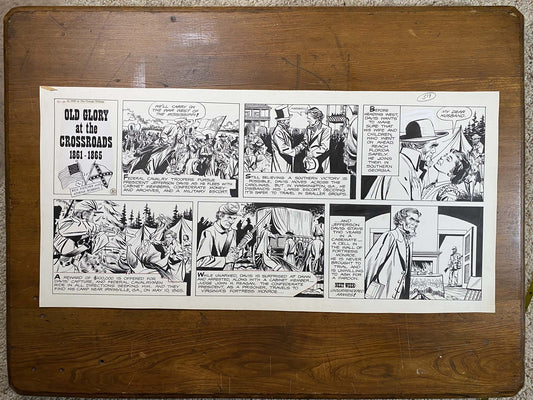 Old Glory at the Crossroads 5/9/65 Original Art Illustration | Fletcher Studio