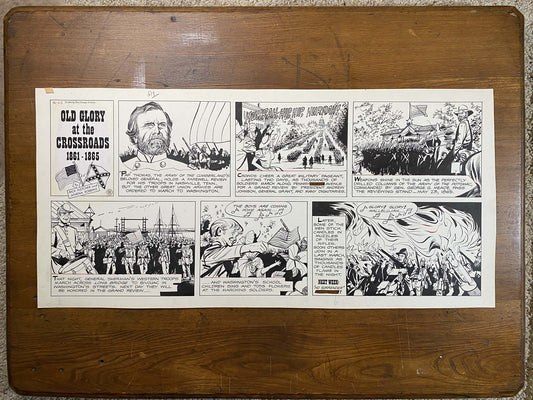 Old Glory at the Crossroads 5/23/65 Original Art Illustration | Fletcher Studio