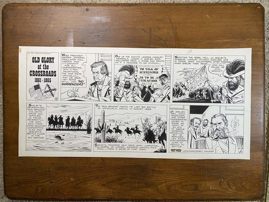 Old Glory at the Crossroads 5/30/65 Original Art Illustration | Fletcher Studio
