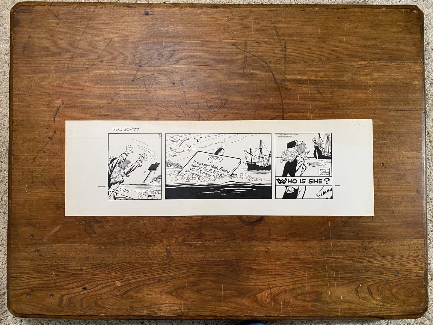 Dick Tracy Daily 12/30/77 Original Art Illustration | Fletcher Studio