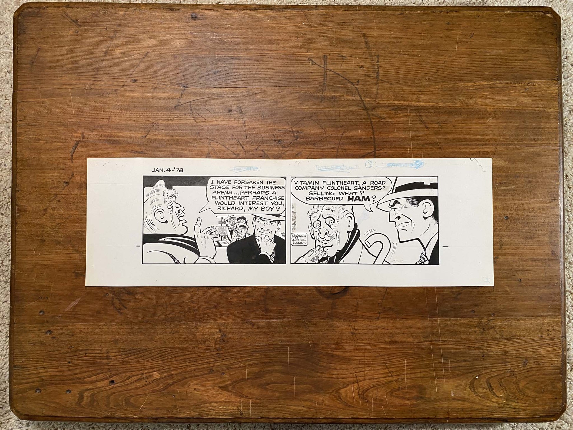 Dick Tracy Daily 1/4/78 Original Art Illustration | Fletcher Studio