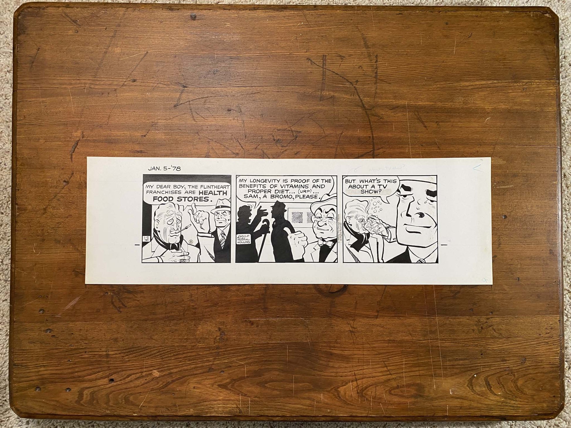 Dick Tracy Daily 1/5/78 Original Art Illustration | Fletcher Studio
