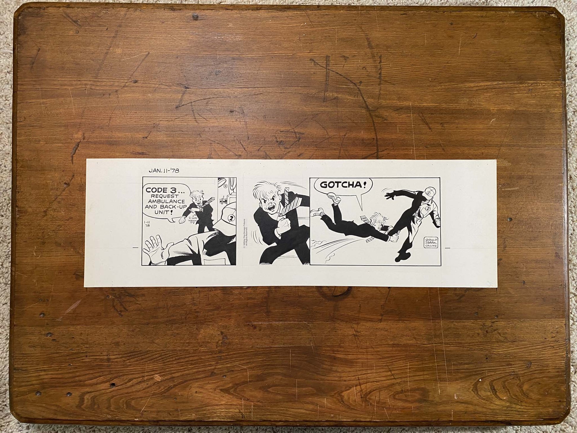Dick Tracy Daily 1/11/78 Original Art Illustration | Fletcher Studio