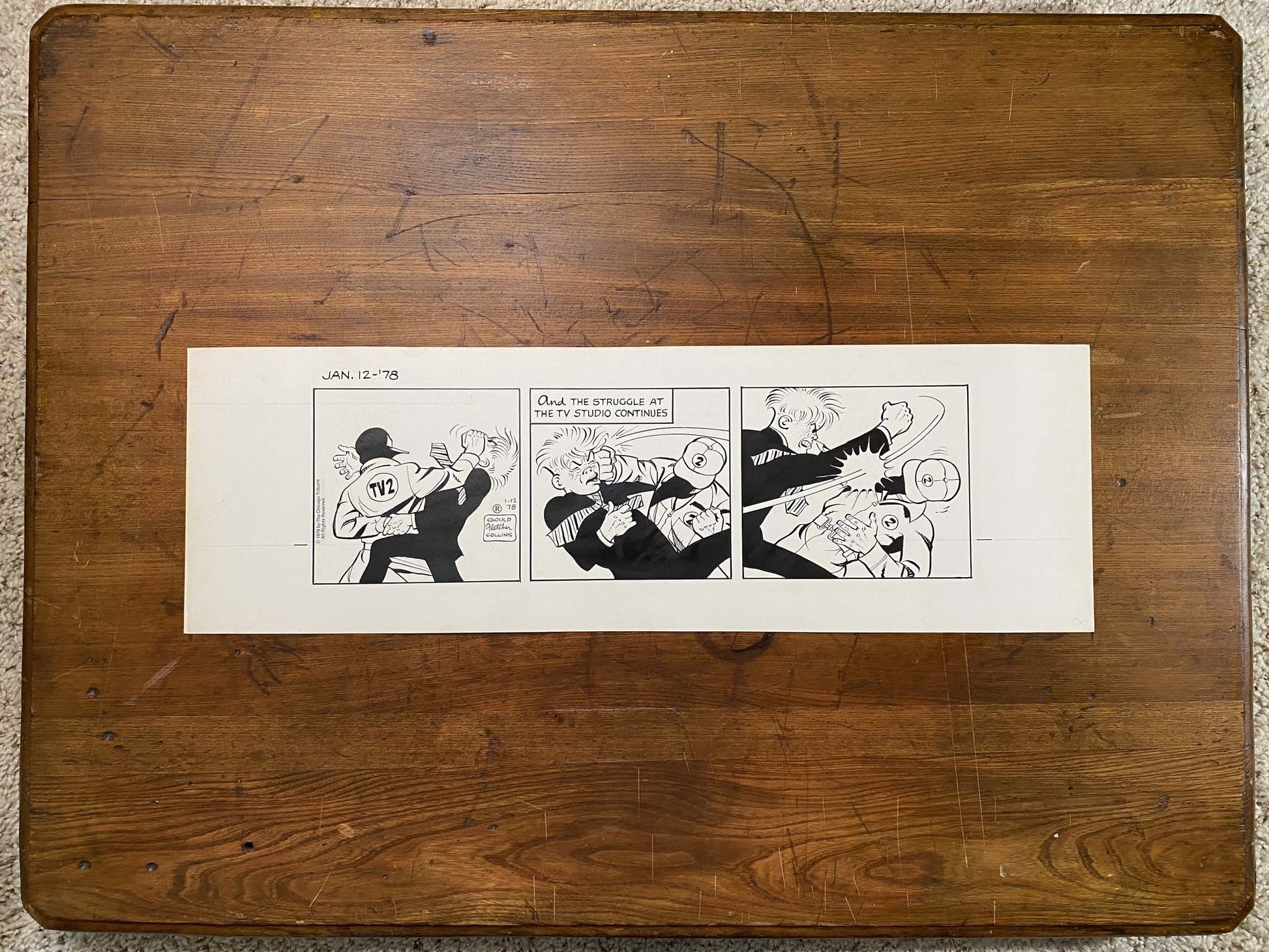 Dick Tracy Daily 1/12/78 Original Art Illustration | Fletcher Studio