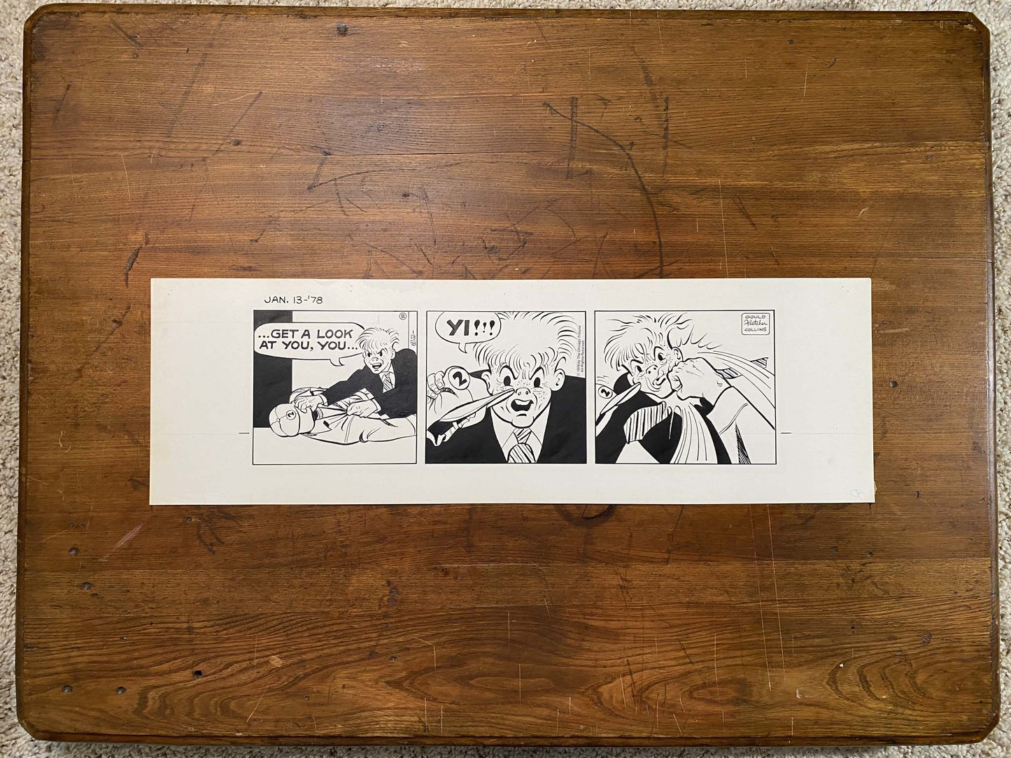 Dick Tracy Daily 1/13/78 Original Art Illustration | Fletcher Studio
