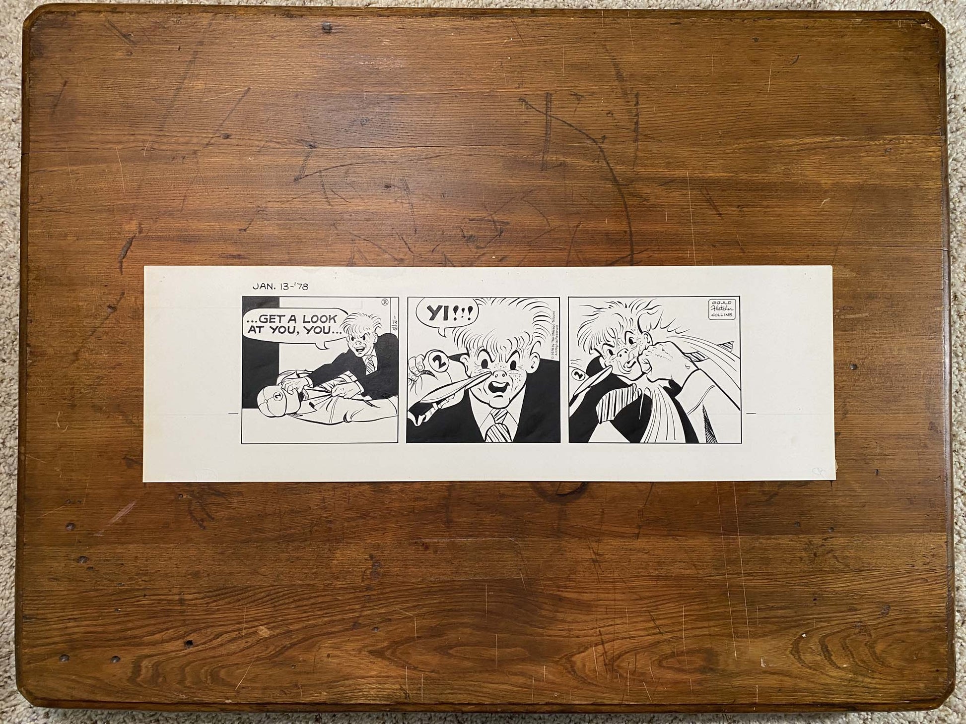 Dick Tracy Daily 1/13/78 Original Art Illustration | Fletcher Studio