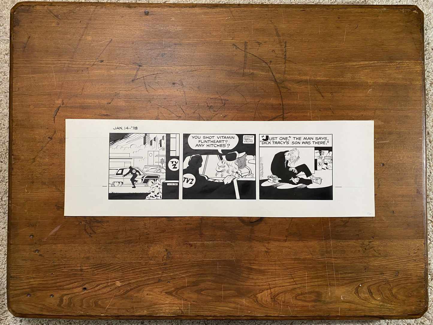 Dick Tracy Daily 1/14/78 Original Art Illustration | Fletcher Studio
