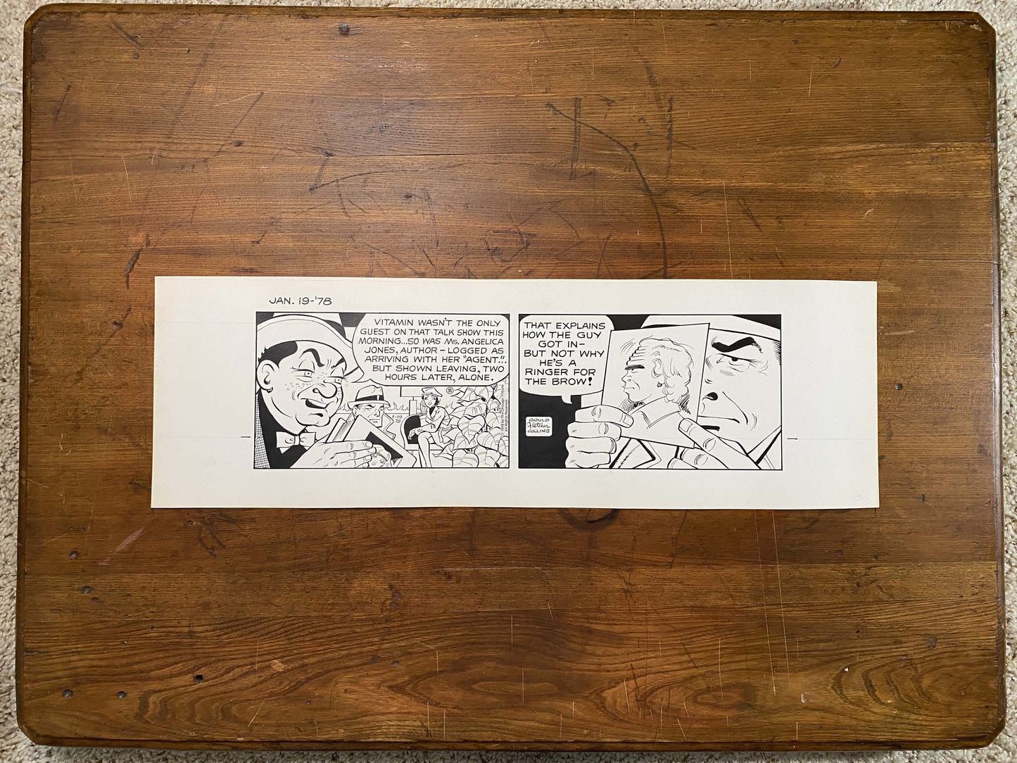 Dick Tracy Daily 1/19/78 Original Art Illustration | Fletcher Studio