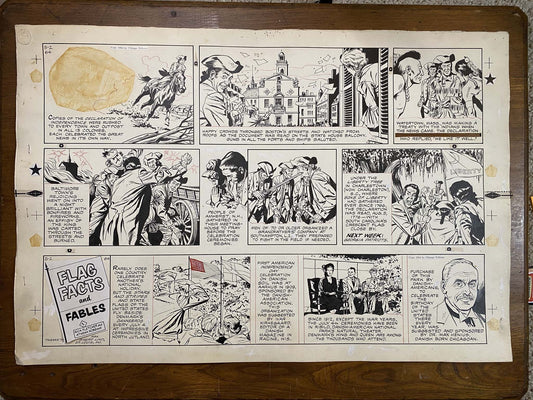 The Old Glory Story: History of the American Flag 5/2/54 Original Art Illustration | Fletcher Studio