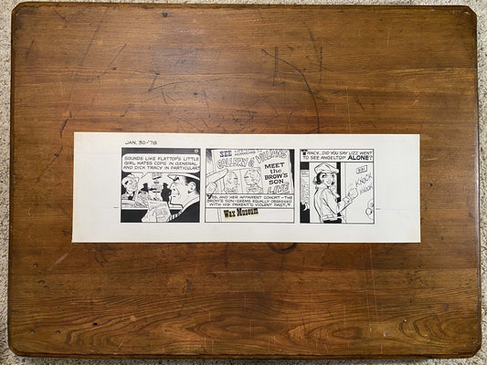 Dick Tracy Daily 1/30/78 Original Art Illustration | Fletcher Studio