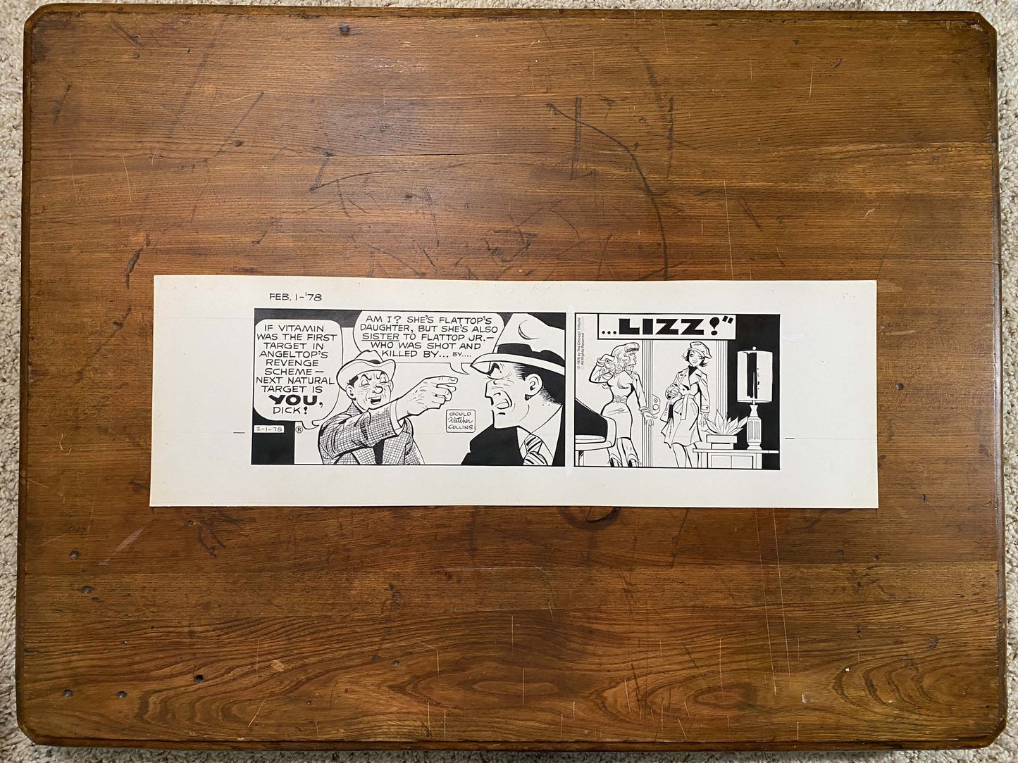 Dick Tracy Daily 2/1/78 Original Art Illustration | Fletcher Studio