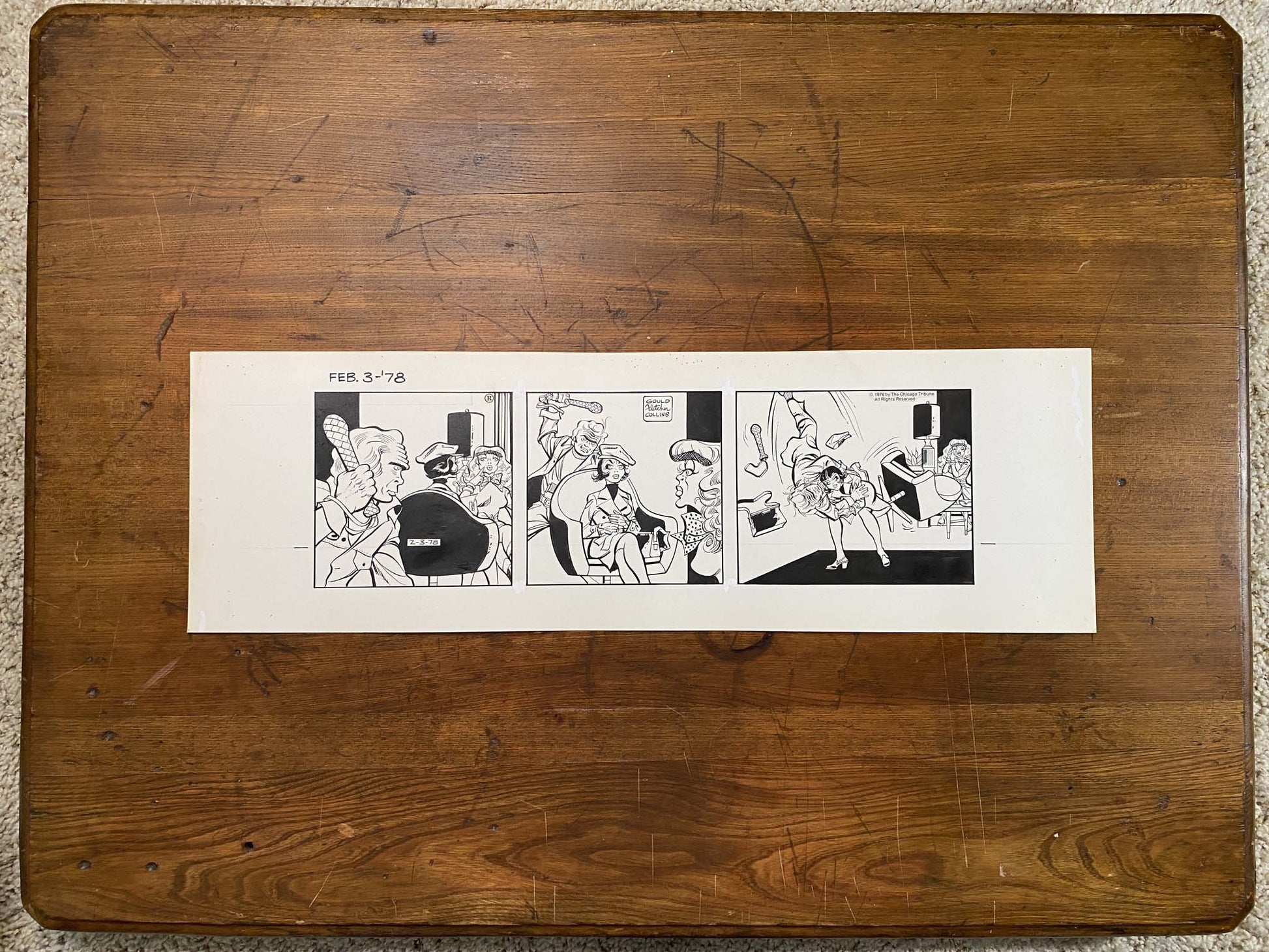 Dick Tracy Daily 2/3/78 Original Art Illustration | Fletcher Studio
