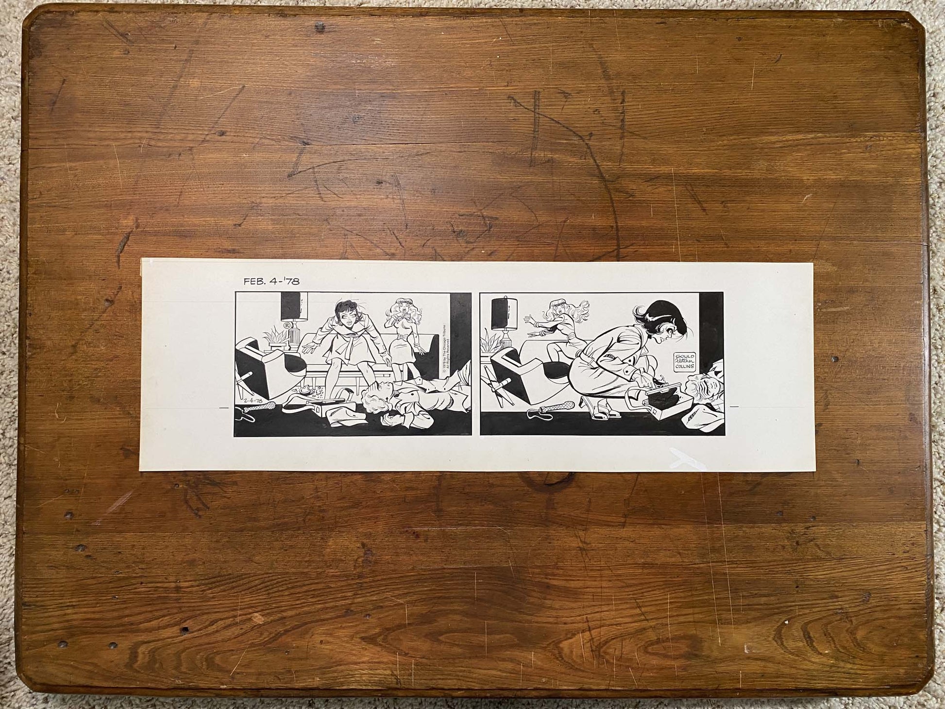 Dick Tracy Daily 2/4/78 Original Art Illustration | Fletcher Studio