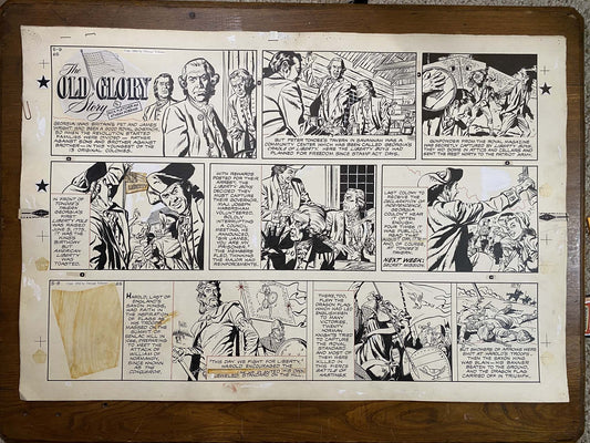 The Old Glory Story: History of the American Flag 5/9/54 Original Art Illustration | Fletcher Studio