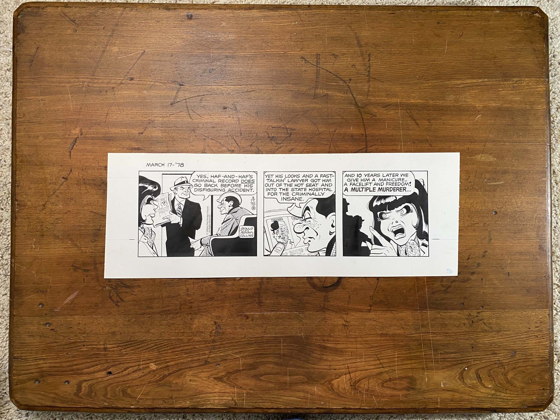 Dick Tracy Daily 3/17/78 Original Art Illustration | Fletcher Studio