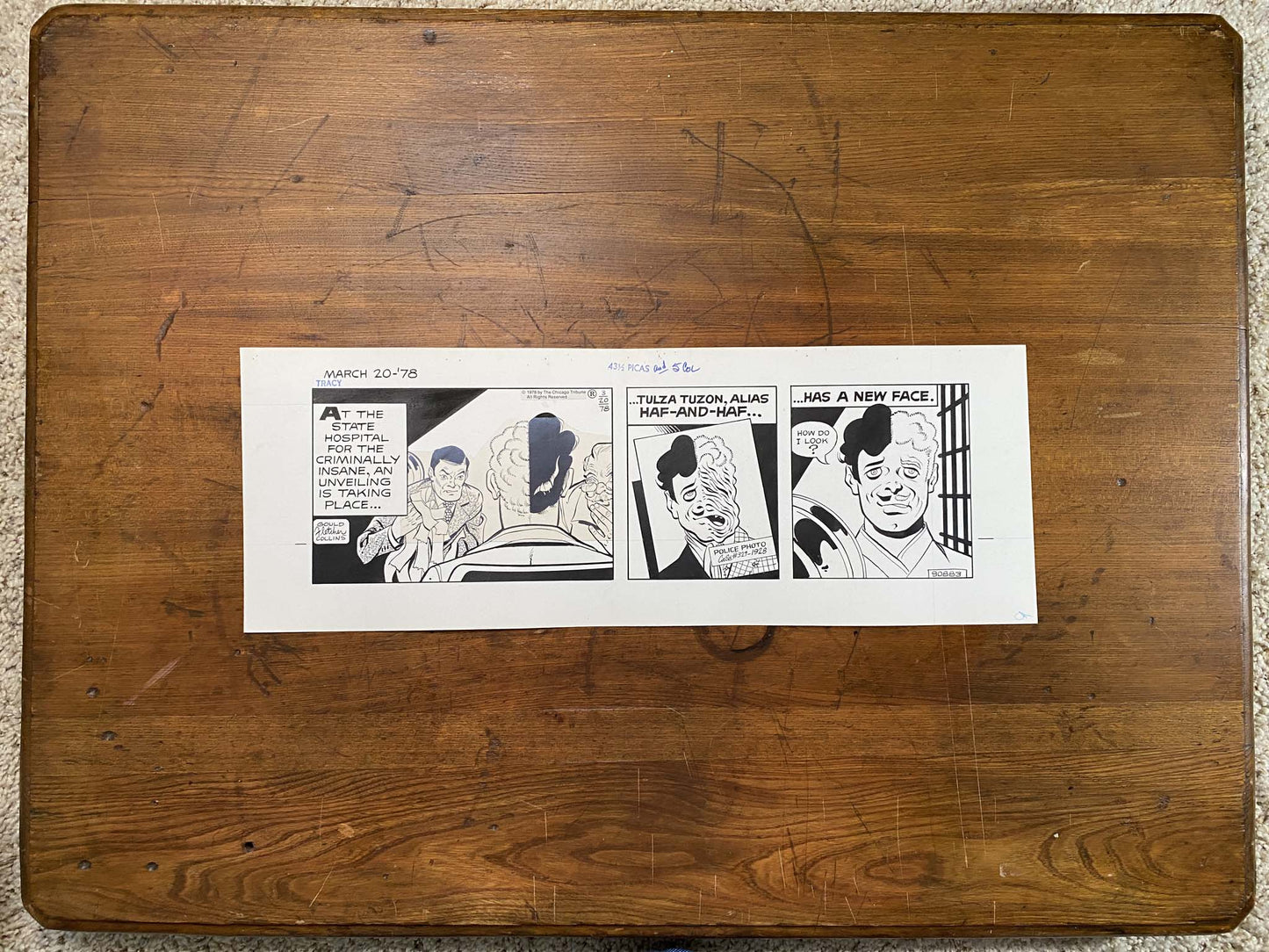 Dick Tracy Daily 3/20/78 Original Art Illustration | Fletcher Studio