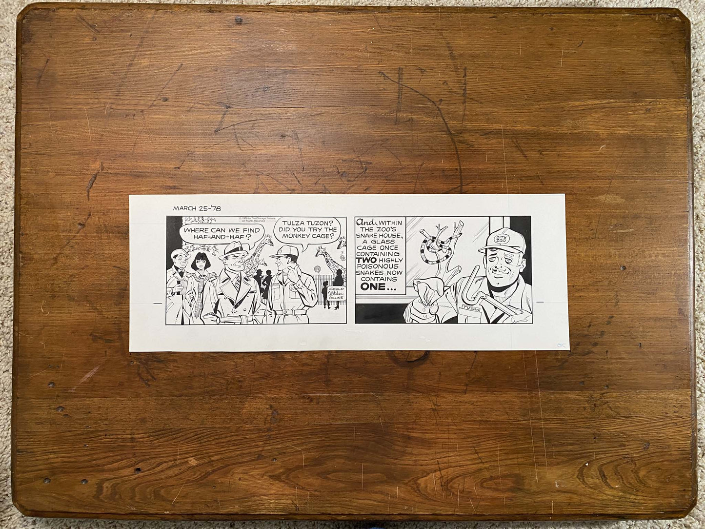 Dick Tracy Daily 3/25/78 Original Art Illustration | Fletcher Studio
