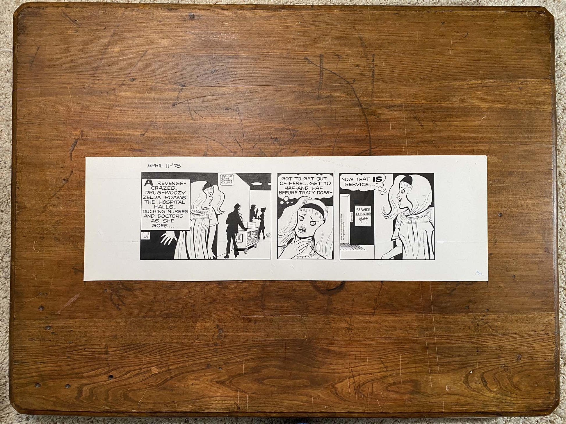 Dick Tracy Daily 4/11/78 Original Art Illustration | Fletcher Studio
