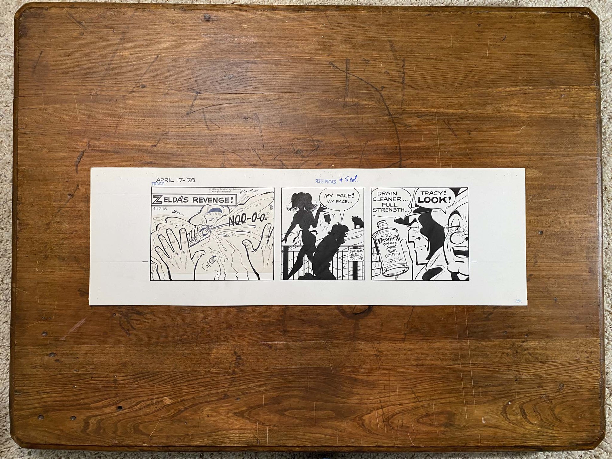 Dick Tracy Daily 4/17/78 Original Art Illustration | Fletcher Studio