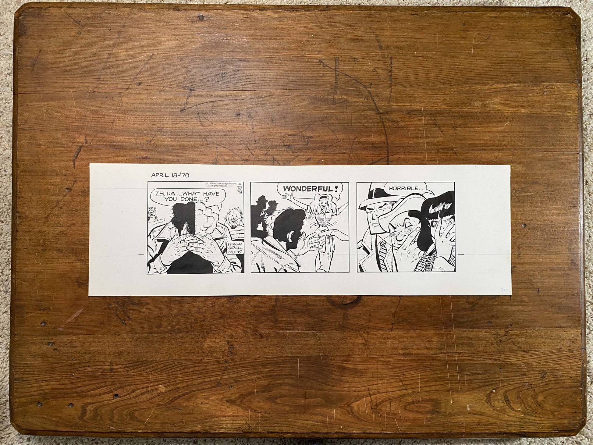 Dick Tracy Daily 4/18/78 Original Art Illustration | Fletcher Studio