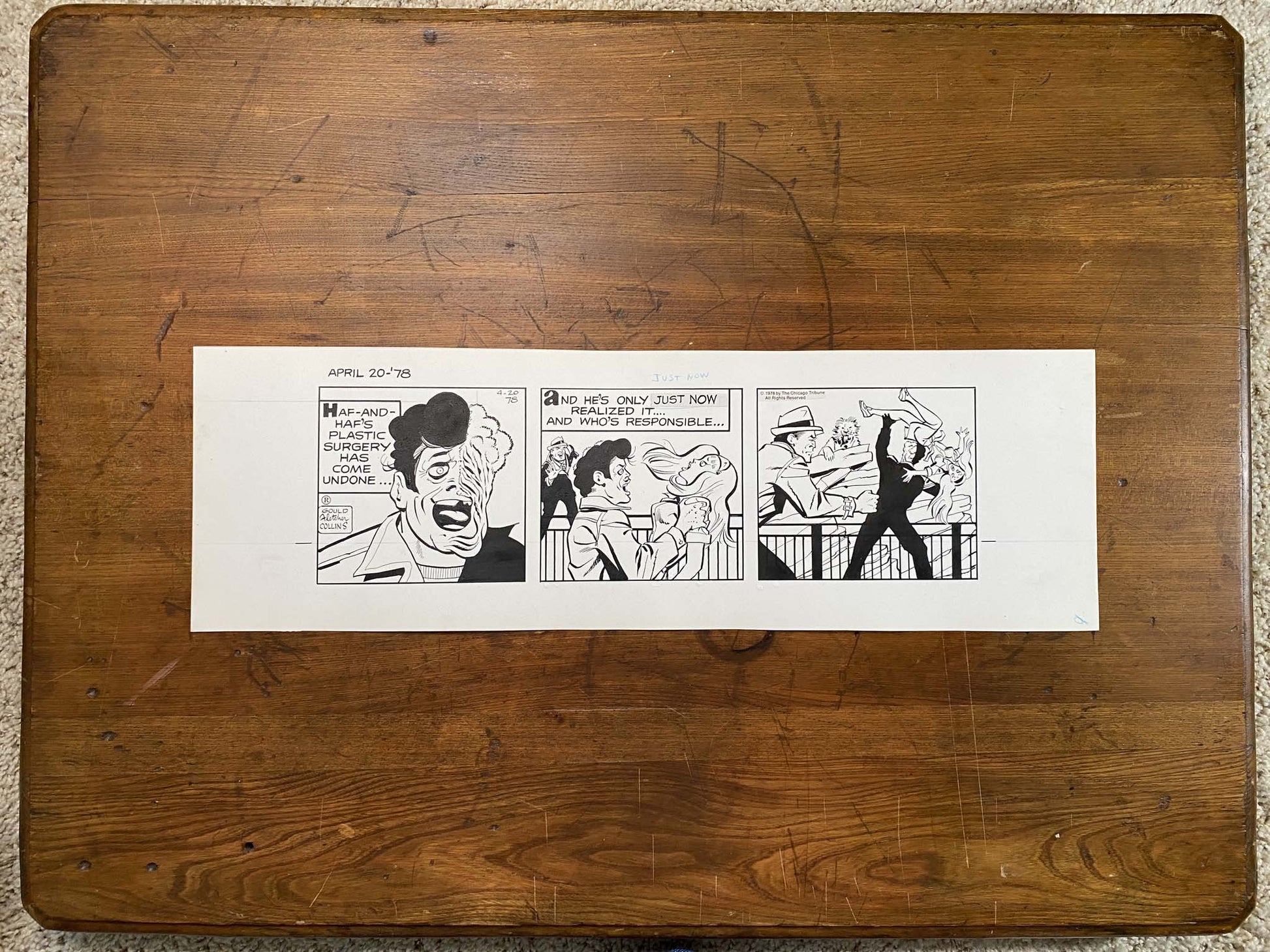 Dick Tracy Daily 4/20/78 Original Art Illustration | Fletcher Studio