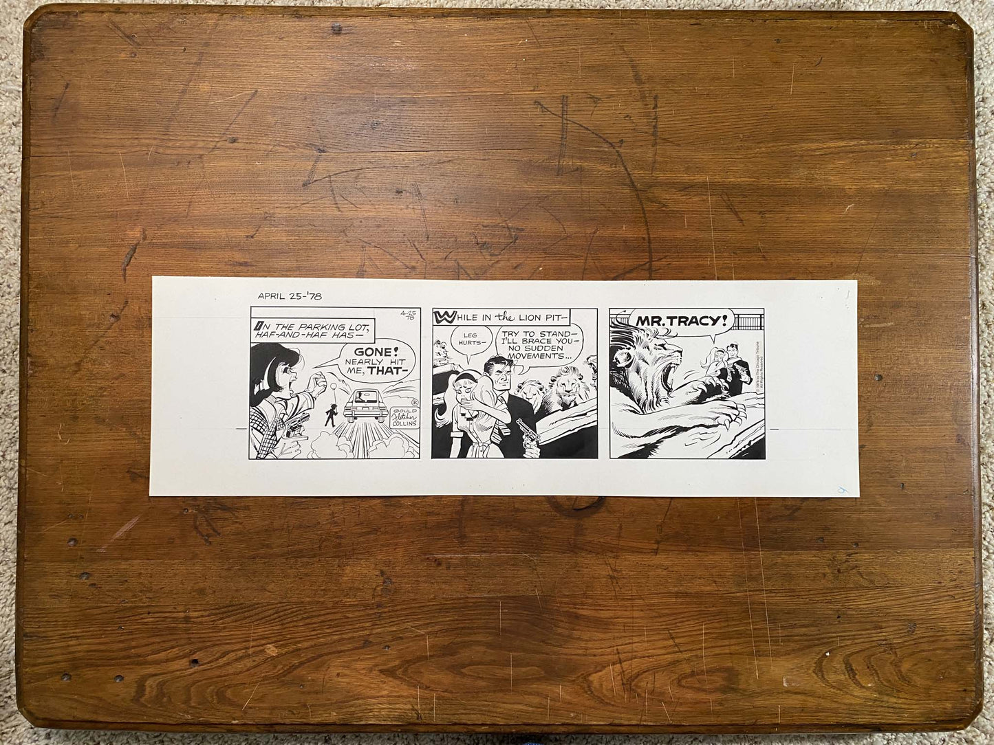 Dick Tracy Daily 4/25/78 Original Art Illustration | Fletcher Studio