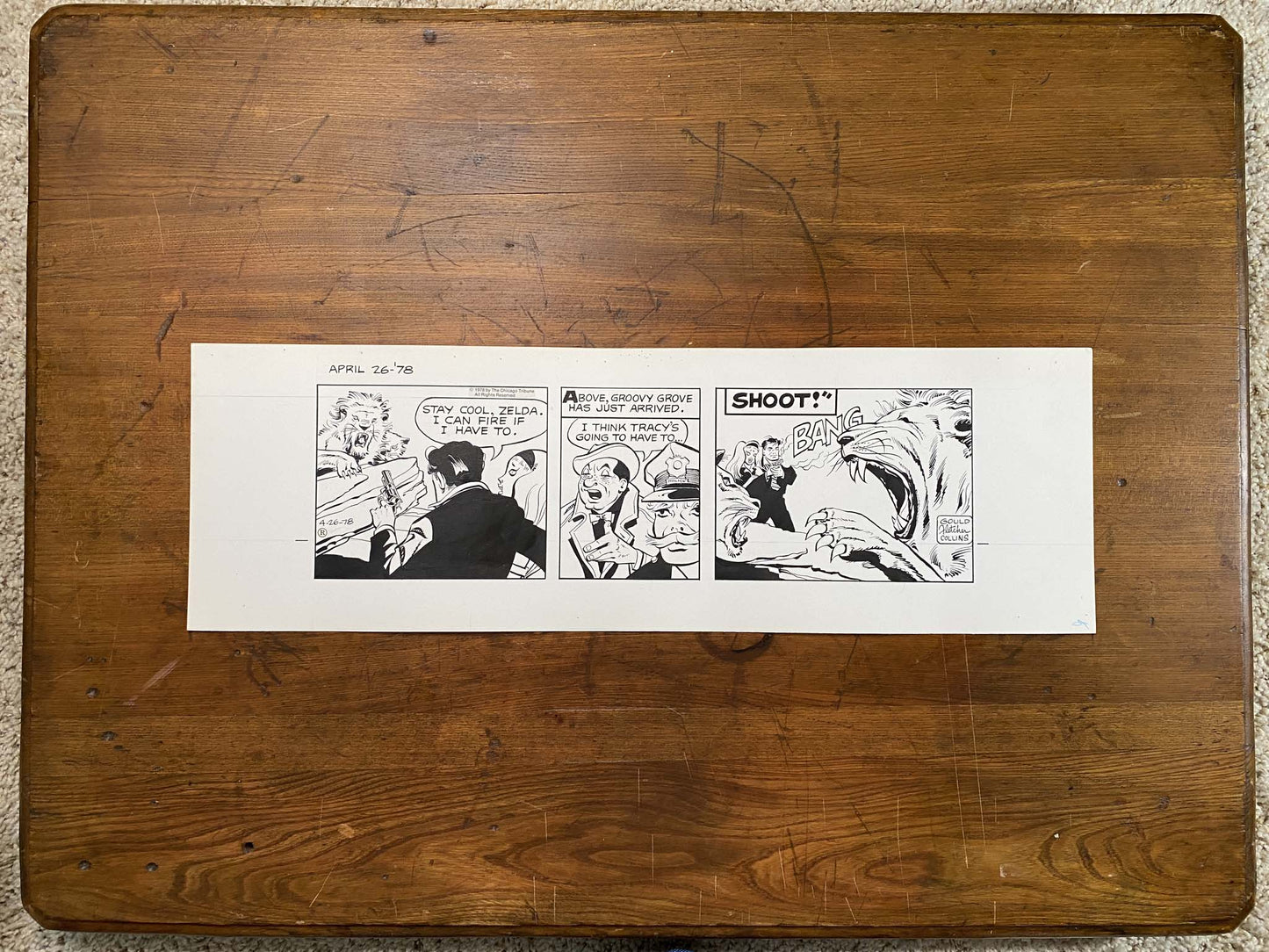 Dick Tracy Daily 4/26/78 Original Art Illustration | Fletcher Studio