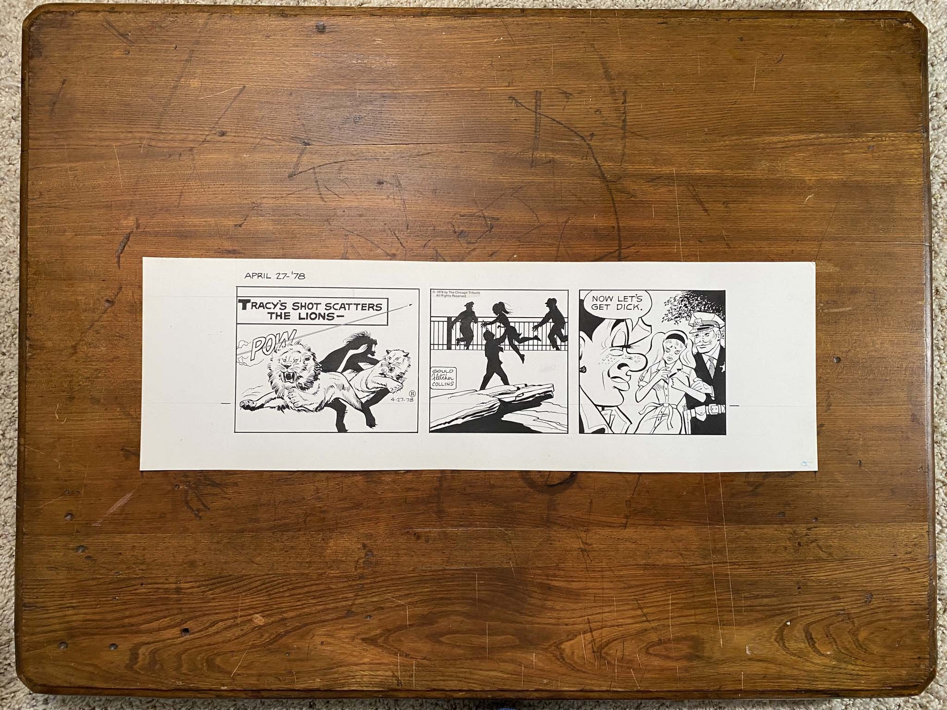 Dick Tracy Daily 4/27/78 Original Art Illustration | Fletcher Studio